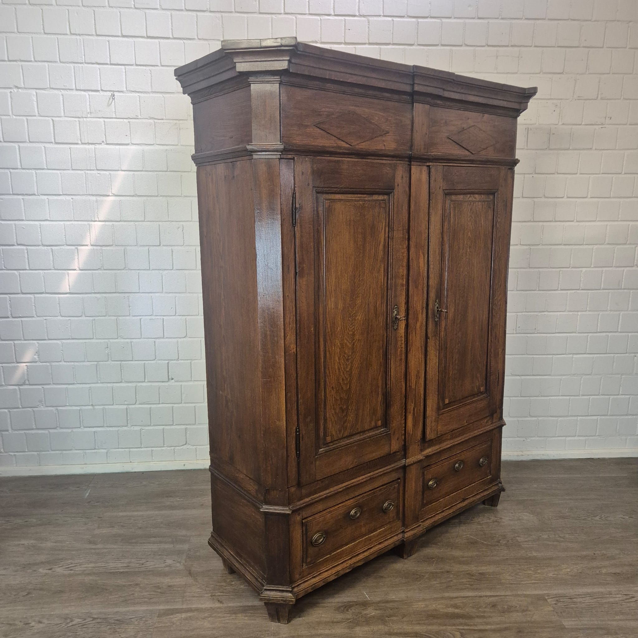 Kast Kledingkast Laat Barok 1810 Eiken - Afbeelding 4