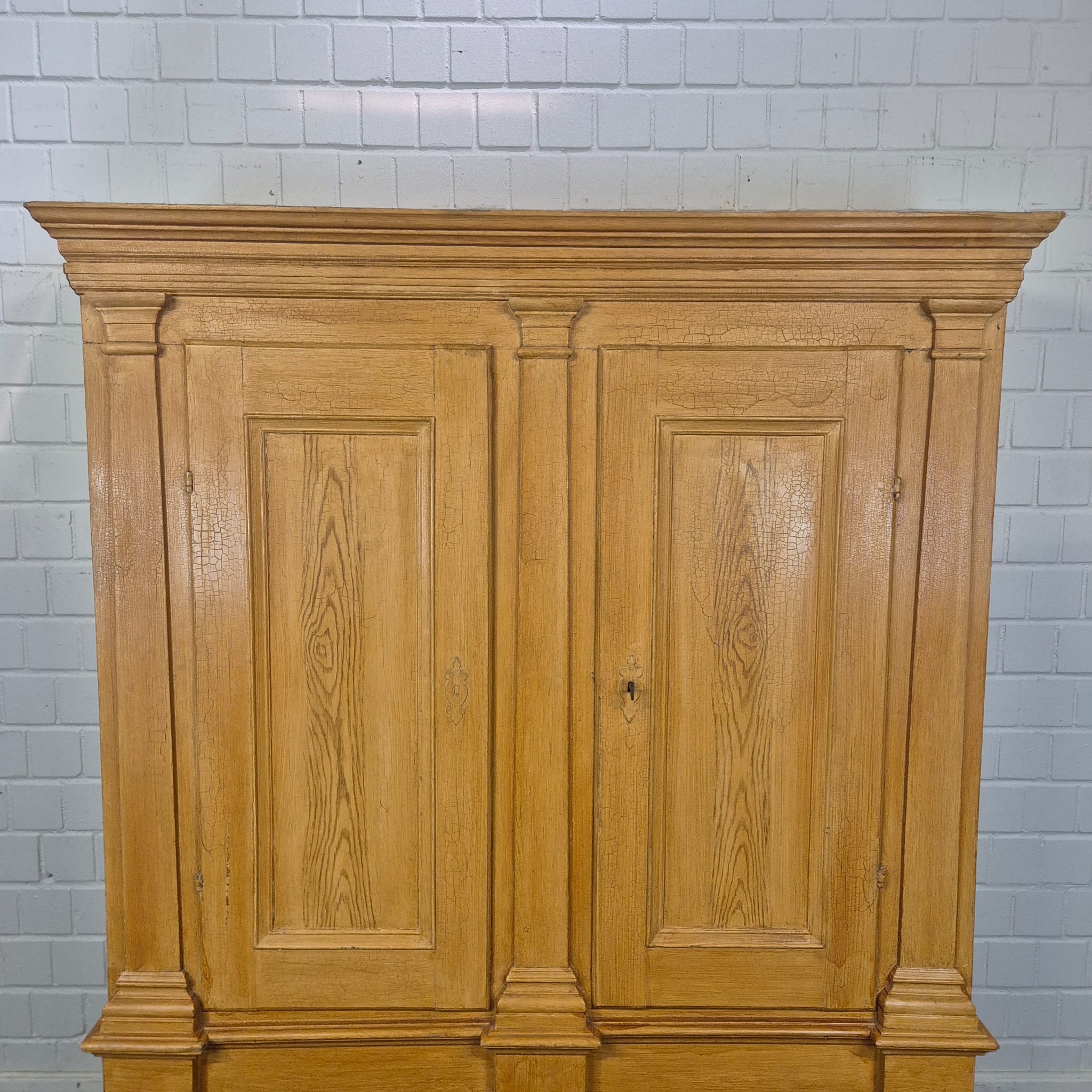 Kast Kledingkast Laatbarok Classicisme 1780 Eiken - Afbeelding 5