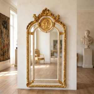 Spiegel Barokstijl Wit-Goud 1,07 m x 2,12 m