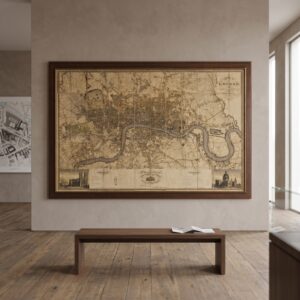 Maitland-Smith Wanddecoratie Landkaart 2,10 m