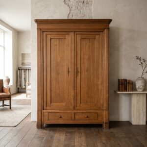 Kledingkast Biedermeier 1830 Eiken