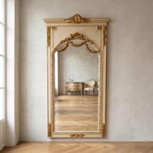 Spiegel Barokstijl Creme-Goud 1,15 m x 2,35 m