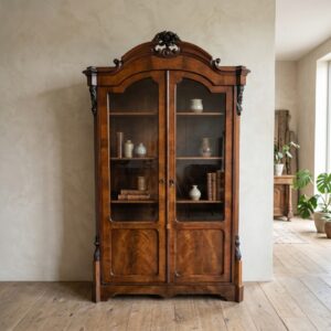 Vitrine Servieskast Biedermeier 1860 Noten