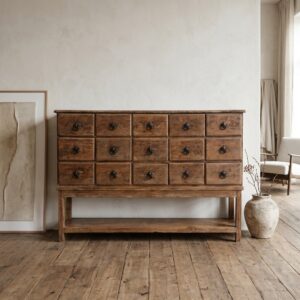 Ladenkast Sideboard Koloniale stijl 1850 Teak