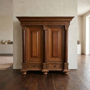 Kast Kledingkast Historicisme-Stijl Eiken 1,85 m