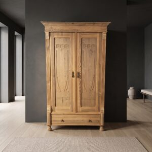 Kast Kledingkast Jugendstil 1900 Grenen