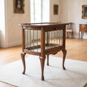 Theekastje Vitrinekastje Art déco 1920 Eiken