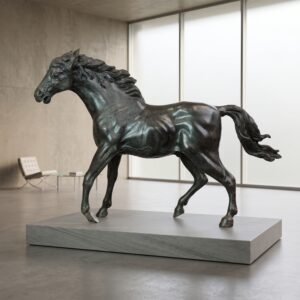Beeld Tuinbeeld Paard 1920 Brons