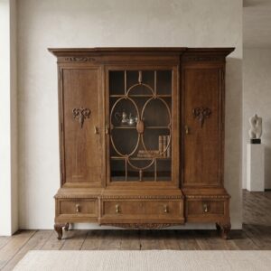 Boekenkast Vitrine Oud-duitse Stijl 1920 Eiken