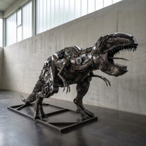 Beeld Eri Sudarmono Dinosaurier T-Rex Staal 3,88 m