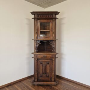 Hoekkast Neo-Renaissance 1900 Eiken