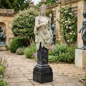 Beeld Griekse God Bacchus Brons Marmer 1,81 m