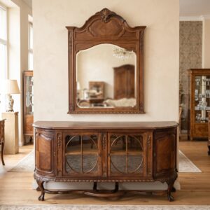 Dressoir met Spiegel Barokstijl 1910 Noten