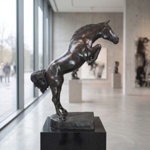 Tuinbeeld Springpaard Brons 1,03 m
