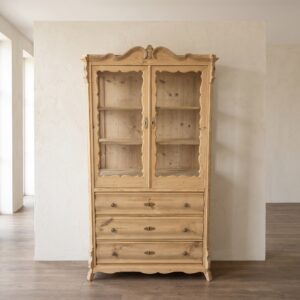 Vitrinekast Servieskast Biedermeier 1860 Grenen