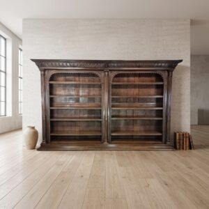 Bibliotheekkast Notariskast Neorenaissance 1880 Eiken