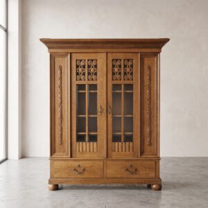 Boekenkast Late Jugendstil 1920 Eiken