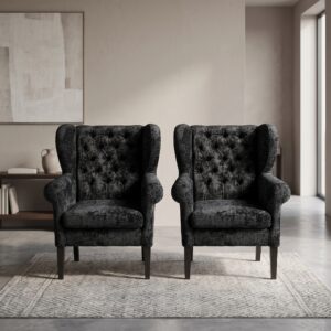 Set Eetkamerstoelen Zwart