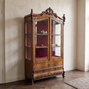 Vitrine Servieskast Biedermeier 1860 Noten