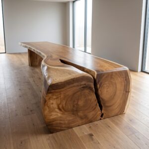 Suar-Boomstamtafel Vergadertafel  4,25 m x 1,30 m