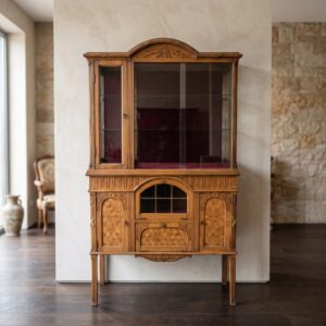 Vitrine Servieskast Art Déco 1930 Eiken