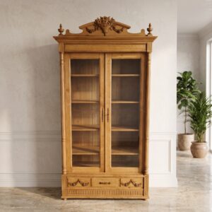 Vitrine Boekenkast Gründerzeit 1880 Eiken