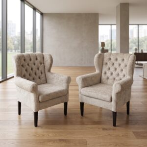 Set Eetkamerstoelen Beige Melange
