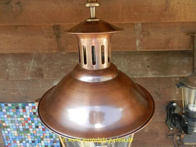 Außenlampe Wandlampe Laterne Ø 0,40 m Kupfer Messing