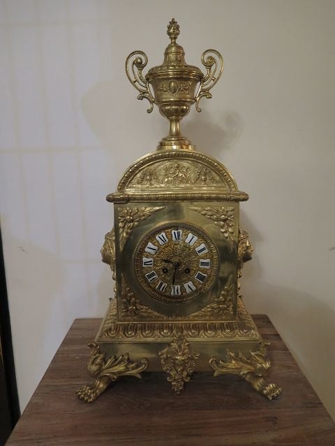 Boulle Tischuhr Uhr Historismus 1850 Messing