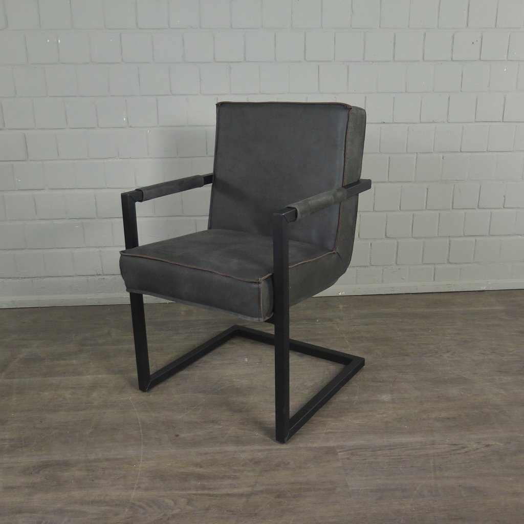 Stuhl Schwingstuhl Industrial Design Grau