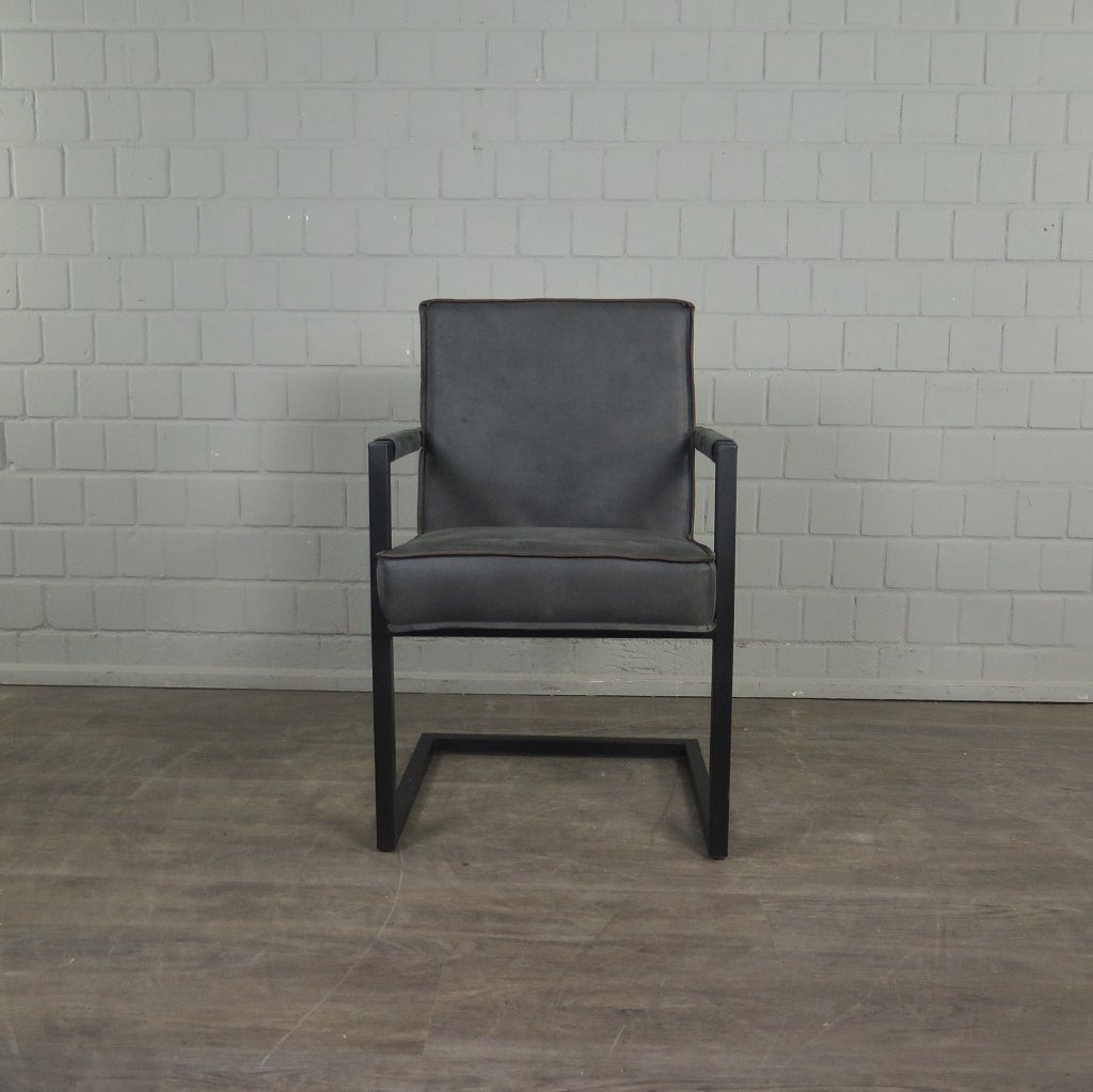 Stuhl Schwingstuhl Industrial Design Grau