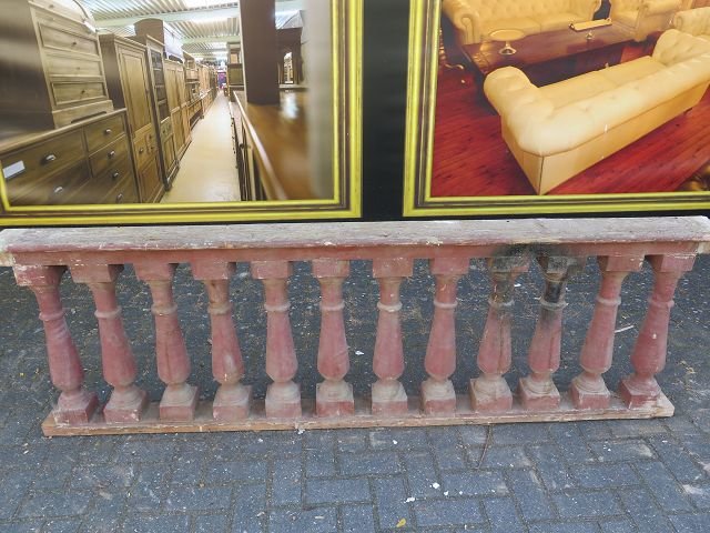 Balustrade 2,23 m Gründerzeit 1890 Kiefer