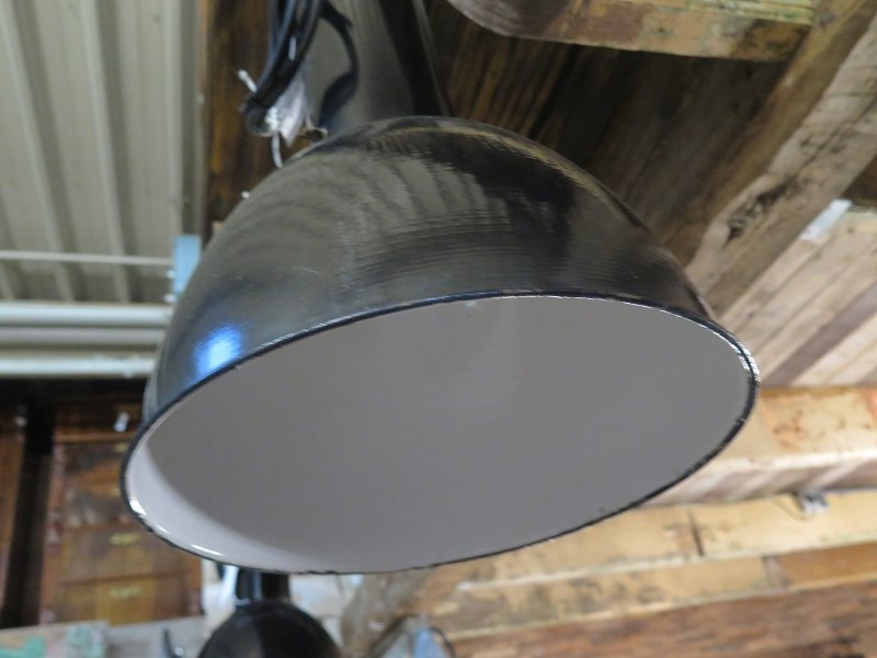 Industrielampe Schwarz-Weiß Ø 0,35 m Metall