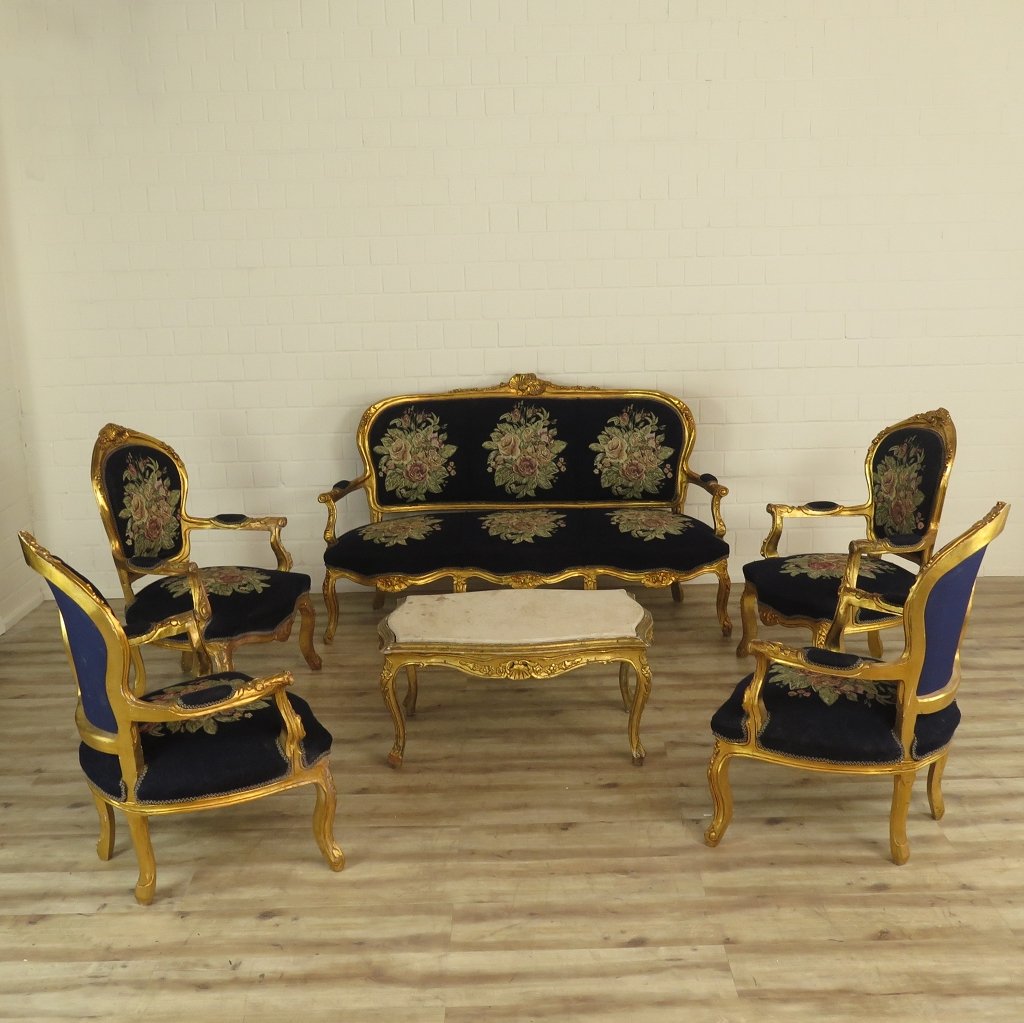 Sitzgarnitur Sessel Sofa Louis XVI 1860