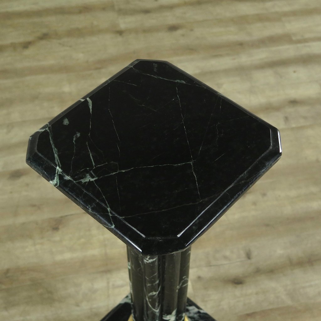Säule Pfeiler Marmor Schwarz 1,03 m