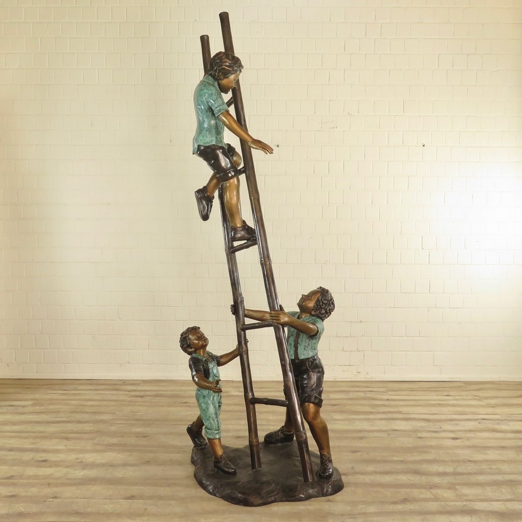 Skulptur Dekoration Kinder Bronze 0,71 m