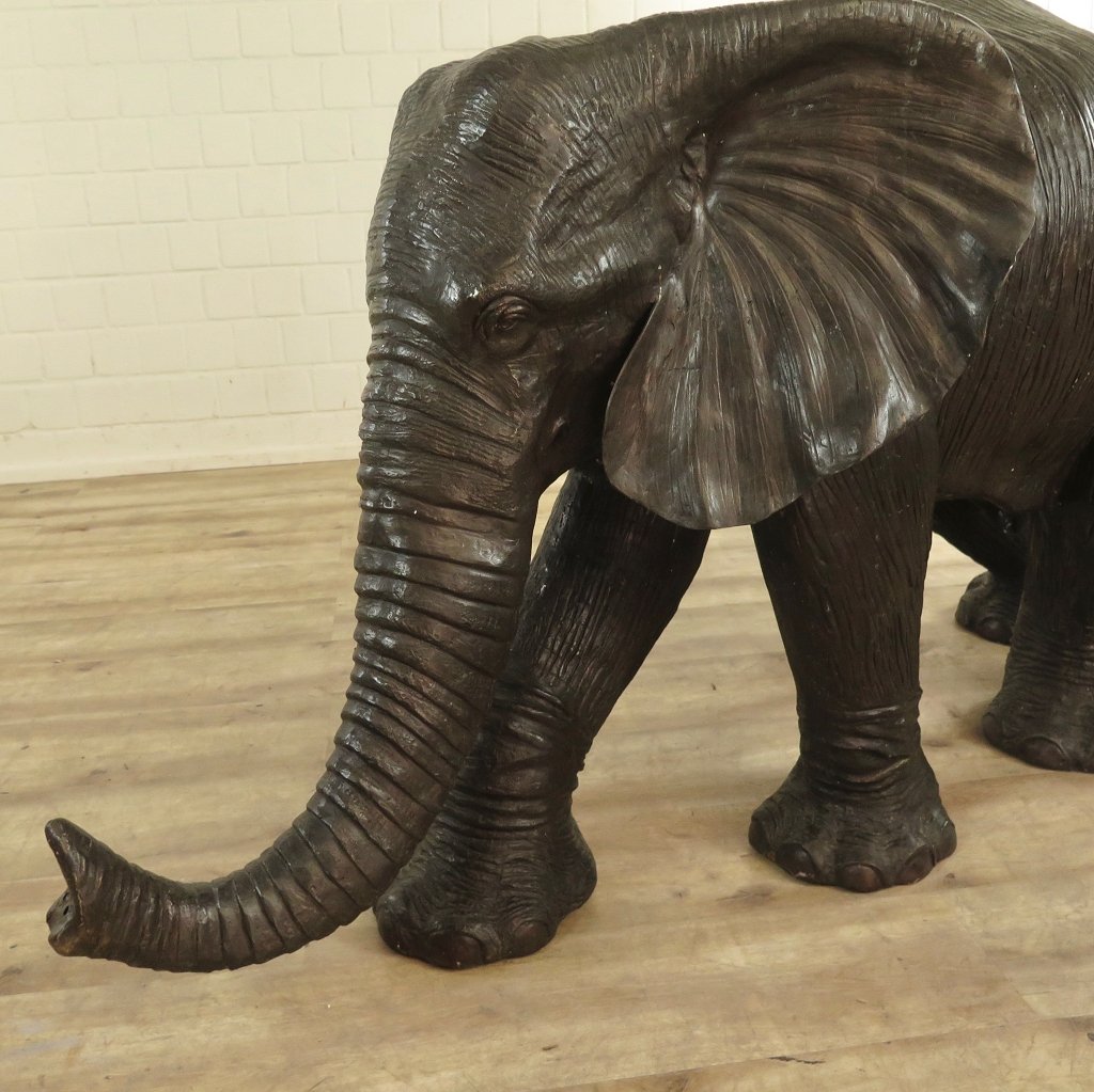 Wasserspeier Dekoration Elefant Bronze 1,00 m