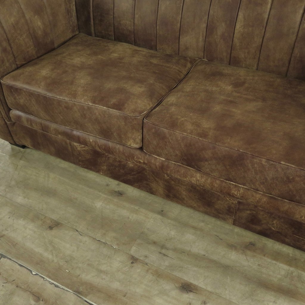 Couch Rindleder Brown 2,5-Sitzer