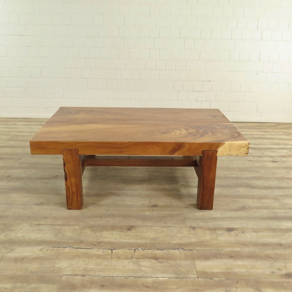 Couchtisch Teakholz Baumstamm 1,40 m x 0,90 m