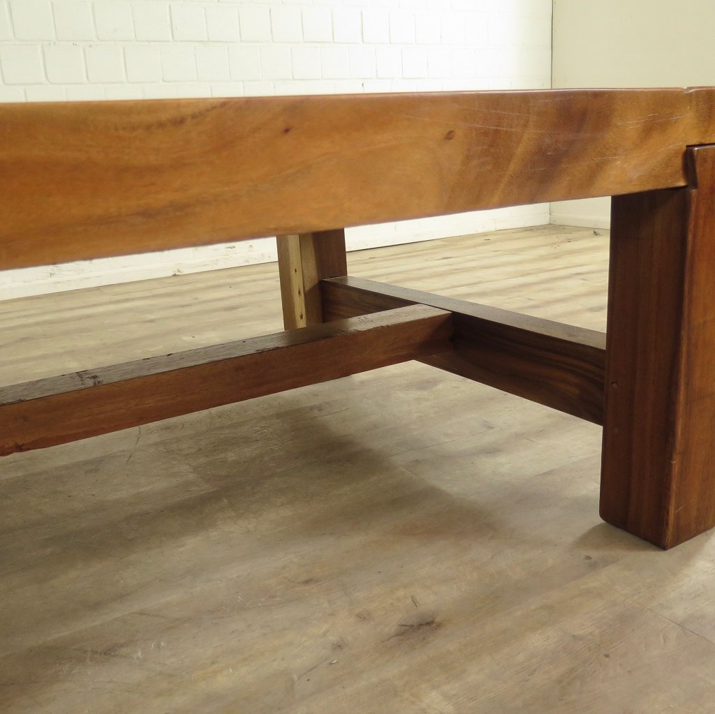 Couchtisch Teakholz Baumstamm 1,40 m x 0,90 m