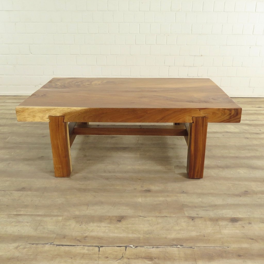 Couchtisch Teakholz Baumstamm 1,40 m x 0,90 m