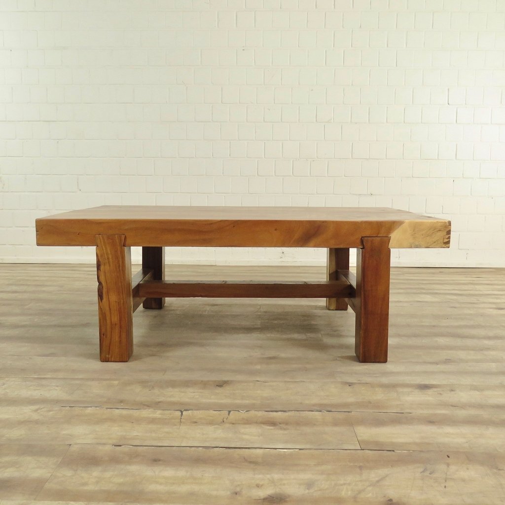 Couchtisch Teakholz Baumstamm 1,40 m x 0,90 m