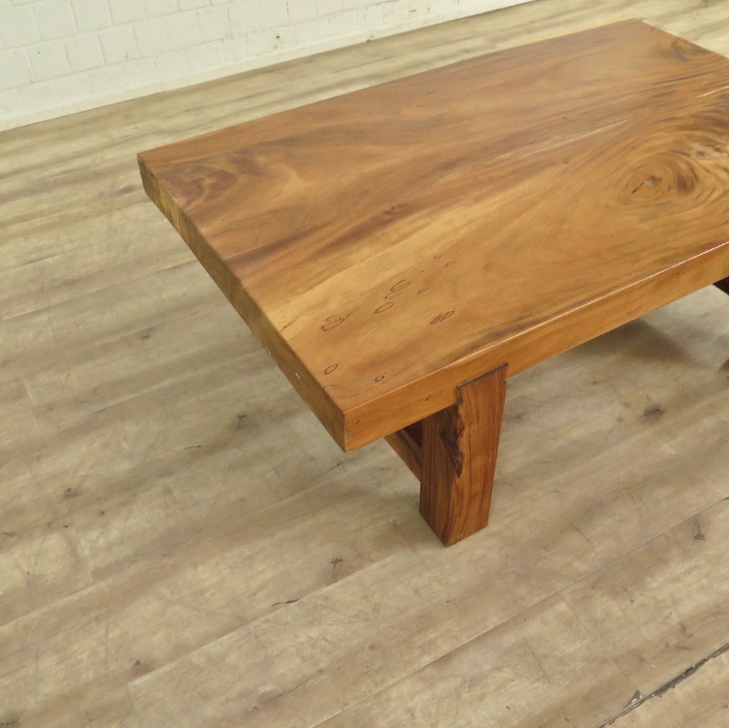 Couchtisch Teakholz Baumstamm 1,40 m x 0,90 m