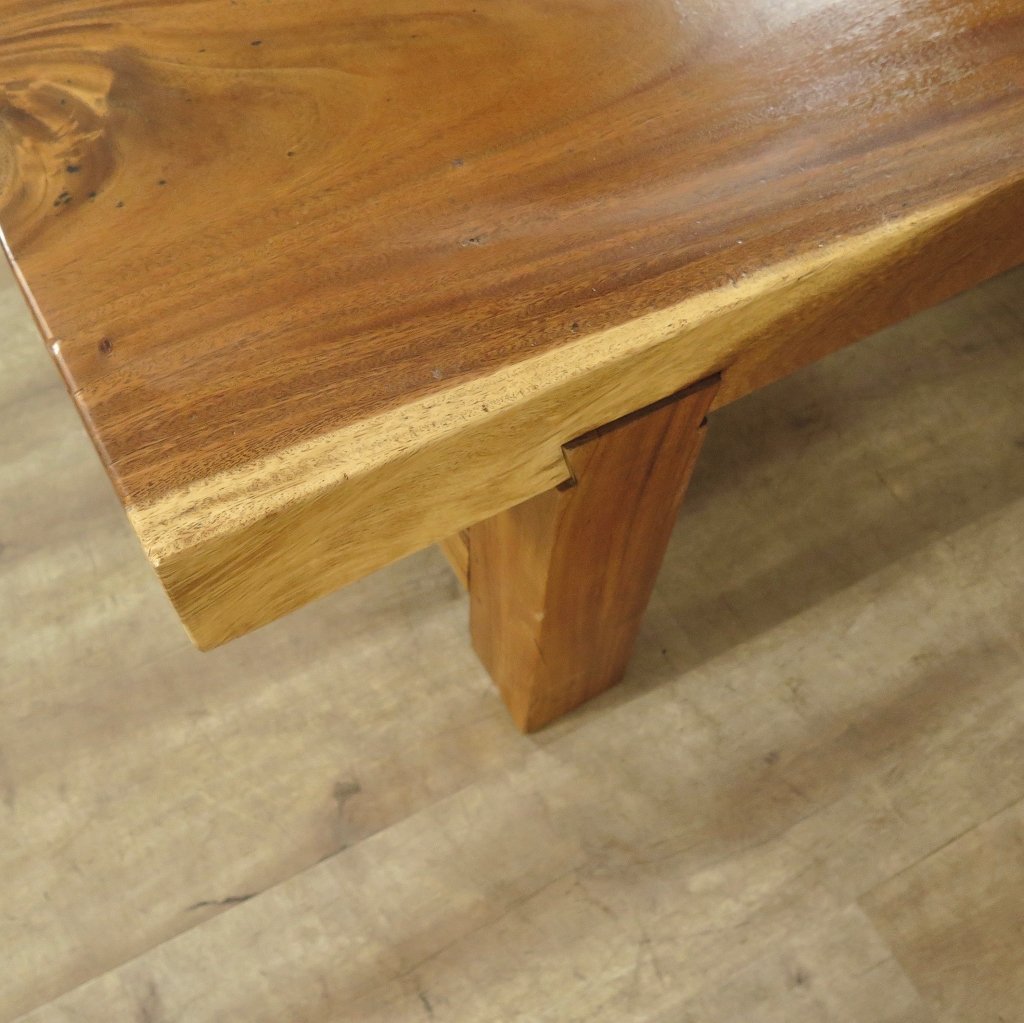 Couchtisch Teakholz Baumstamm 1,40 m x 0,90 m