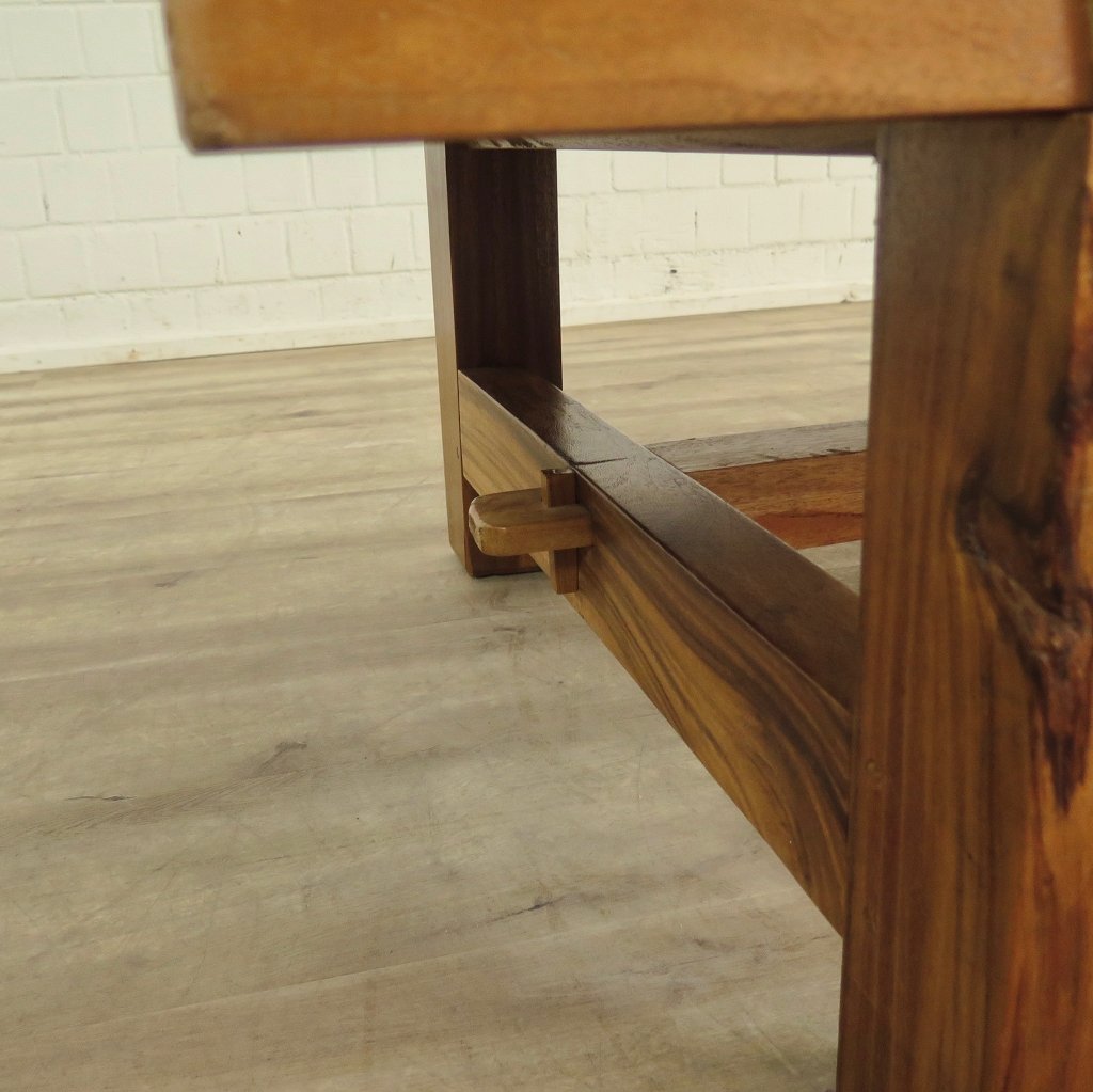 Couchtisch Teakholz Baumstamm 1,40 m x 0,90 m