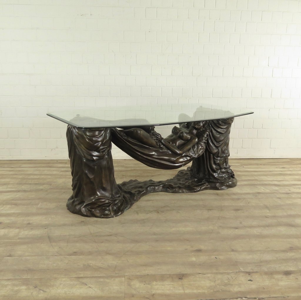 Esstisch Tisch Bronze Glas 1,80 m x 1,05 m