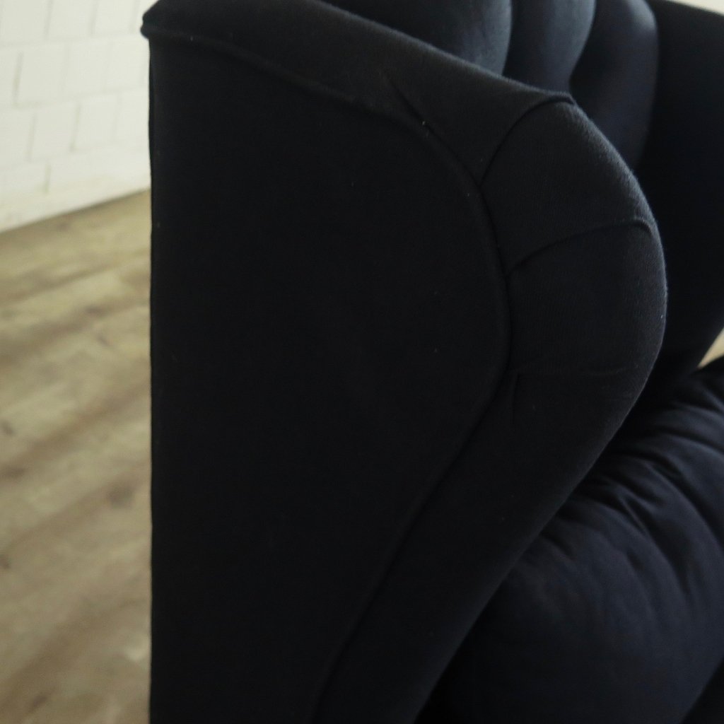 Sessel Ohrenbackensessel Schwarz