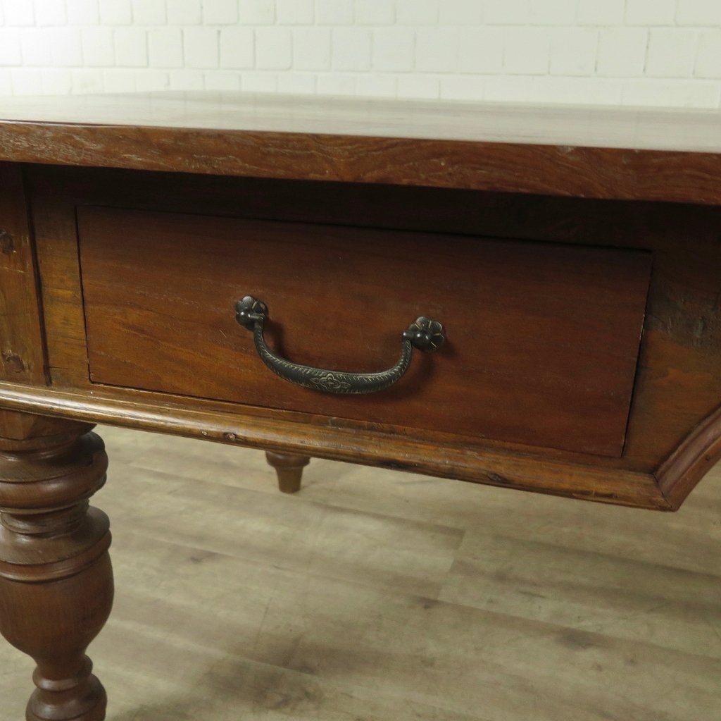 Schreibtisch Teakholz 2,05 m