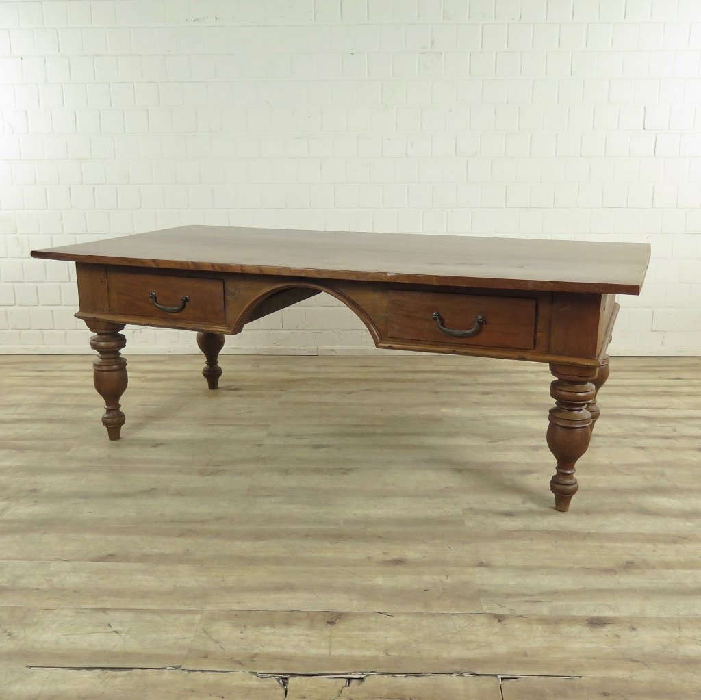 Schreibtisch Teakholz 2,05 m