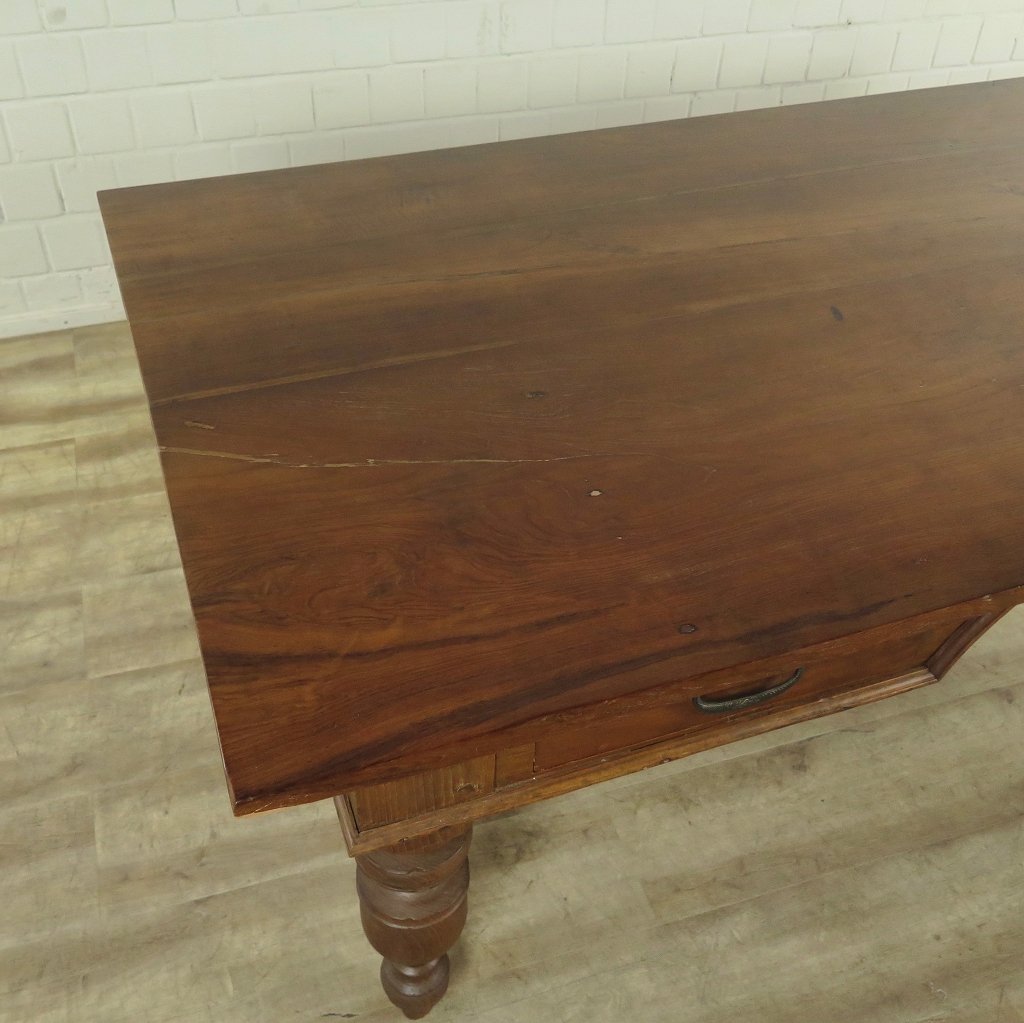 Schreibtisch Teakholz 2,05 m